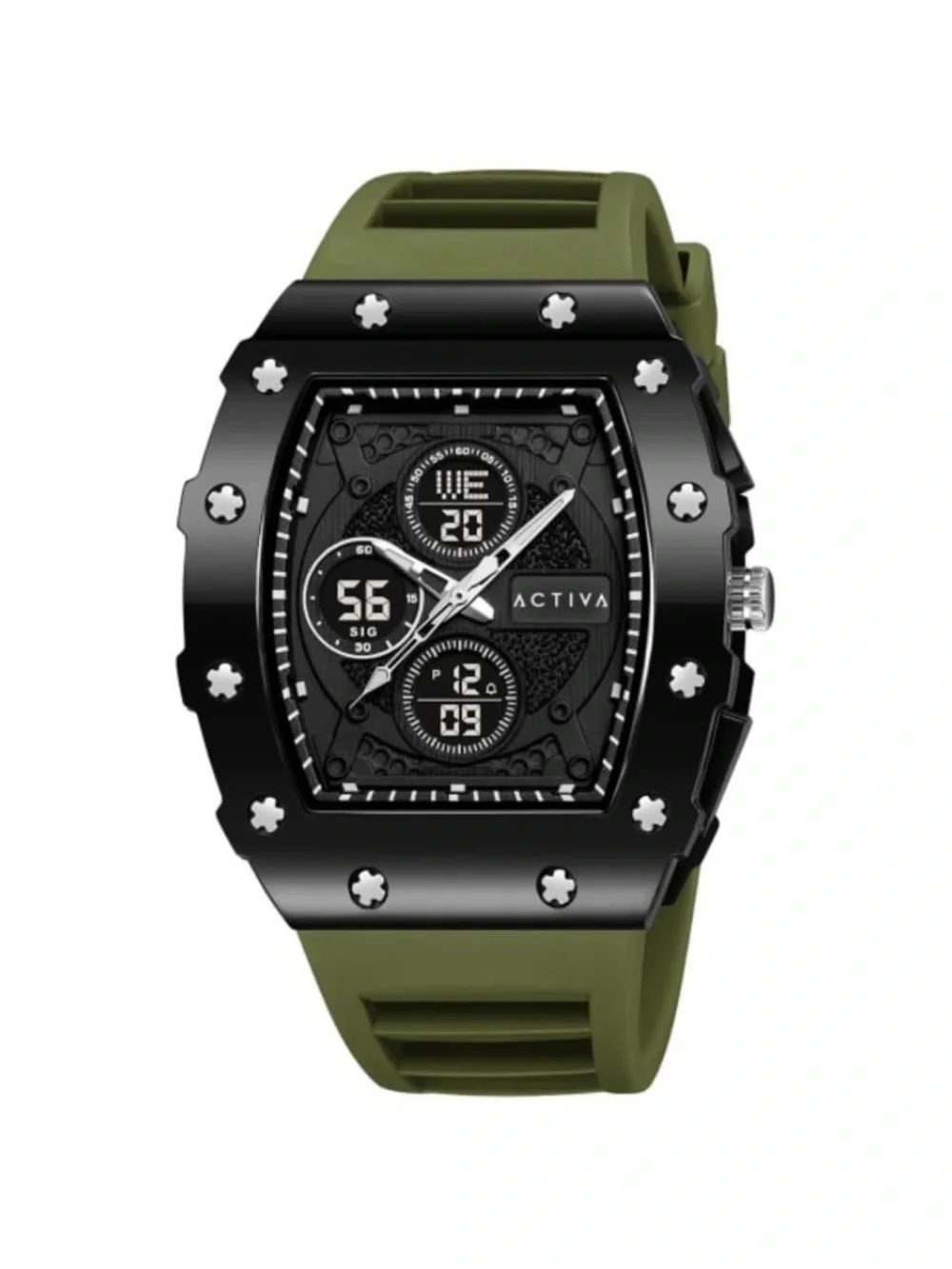 Activa X Invicta Digital Essentials Men's Watch - 42.8mm, Army Green new